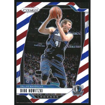 2024-25 Panini Prizm Prizms Red White and Blue #272 Dirk Nowitzki