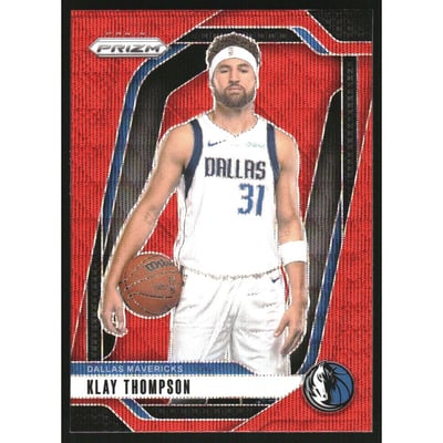 2024-25 Panini Prizm Prizms Ruby Wave #107 Klay Thompson