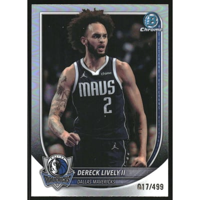 2025-26 Bowman Chrome Refractors #BCV198 Dereck Lively II