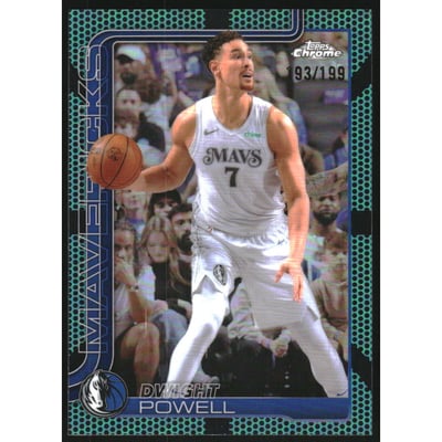 2025-26 Topps Chrome Aqua Basketball Refractors #223 Dwight Powell