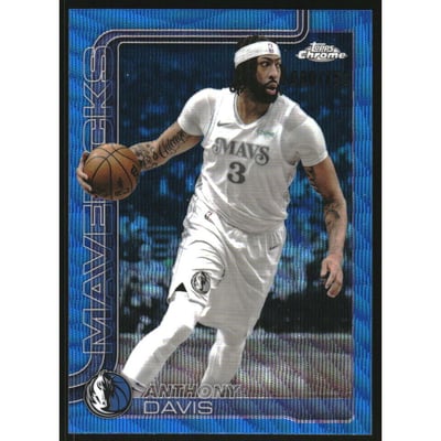 2025-26 Topps Chrome Blue Wave Refractors #96 Anthony Davis