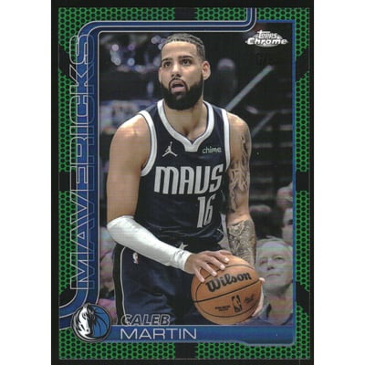 2025-26 Topps Chrome Green Basketball Refractors #87 Caleb Martin