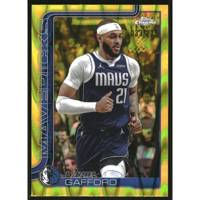 2025-26 Topps Chrome RayWave Yellow Refractors #78 Daniel Gafford