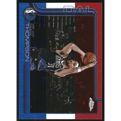 2025-26 Topps Chrome Red White and Blue Refractors #42 Klay Thompson