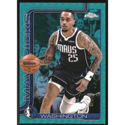 2025-26 Topps Chrome Teal Refractors #19 P.J. Washington