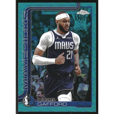 2025-26 Topps Chrome Teal Refractors #78 Daniel Gafford