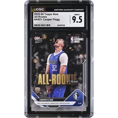 Cooper Flagg Dallas Mavericks 2025-26 Topps Now All-Rookie #AR01 CGC Authenticated MINT+ 9.5 Rookie Card