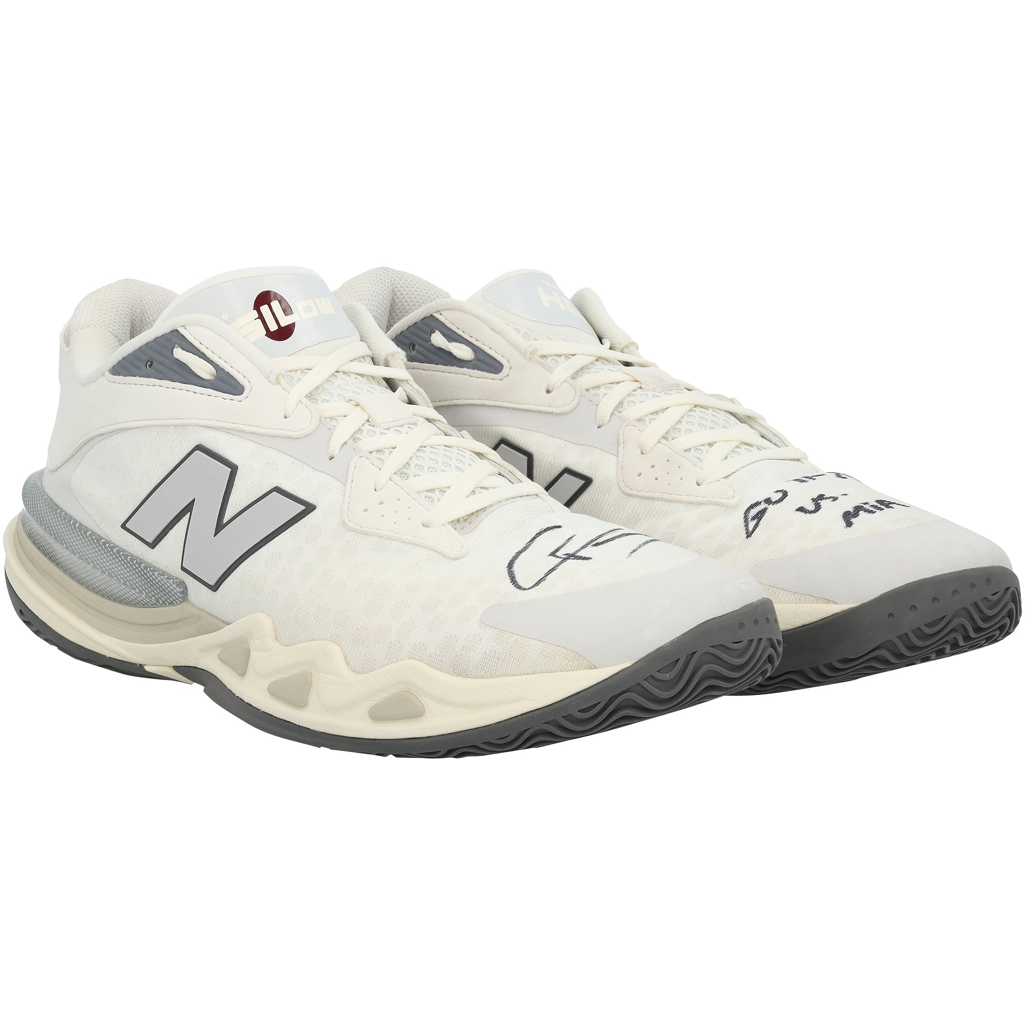 Cooper Flagg Dallas Mavericks Autographed Game-Used White New Balance Shoes vs. Miami Heat on November 24, 2025 with "Game Used" Inscription
