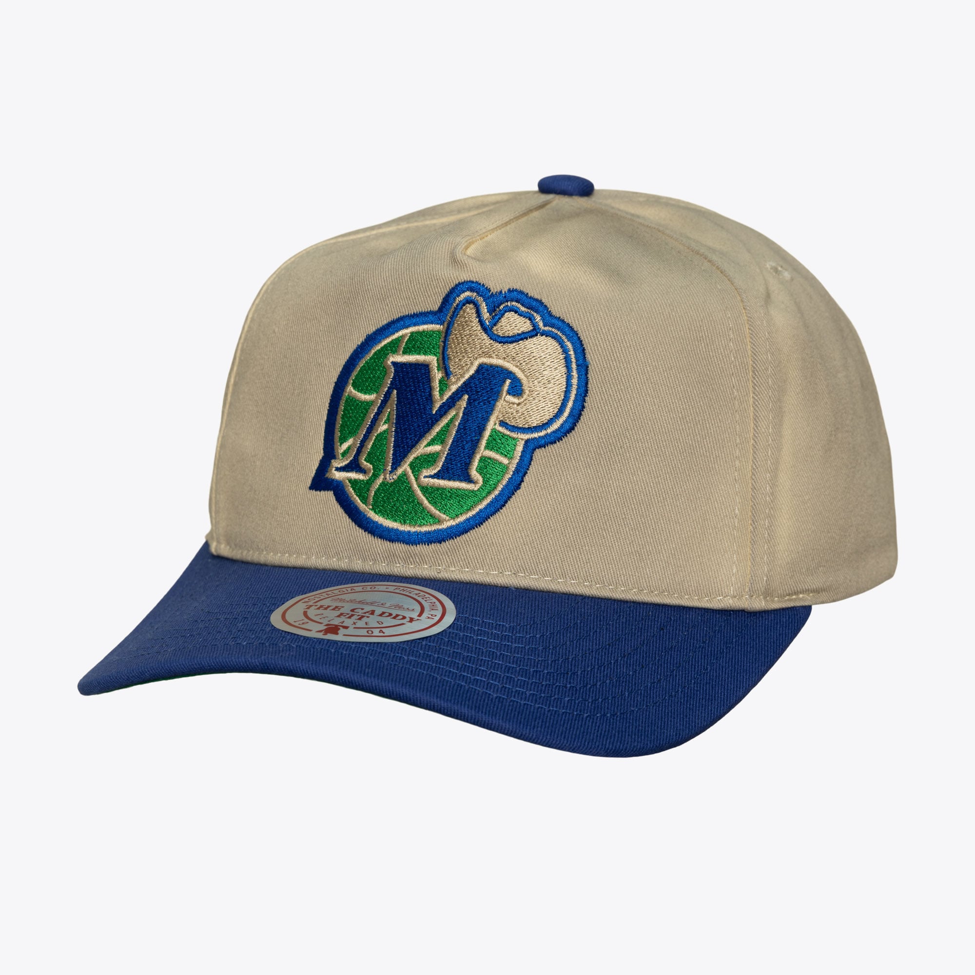 Dallas Mavericks Cream/Blue Hardwood Classics Retro Roots Caddy Snapback Hat