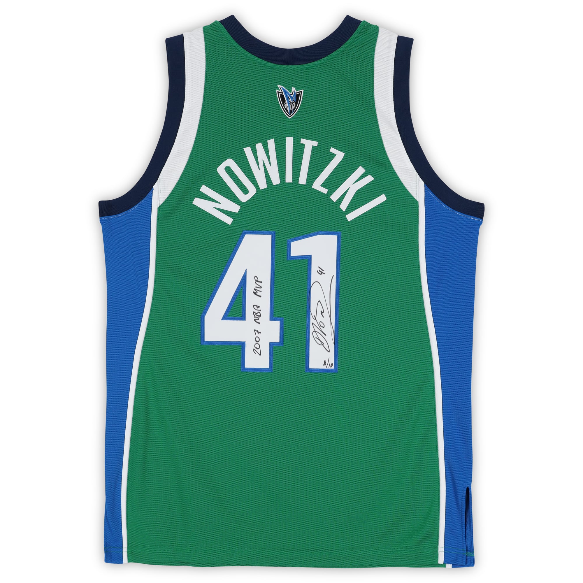 Dirk Nowitzki Dallas Mavericks Autographed Green Mitchell & Ness 2004 Authentic Jersey with "2007 MVP" Inscription - Limited Edition of 10