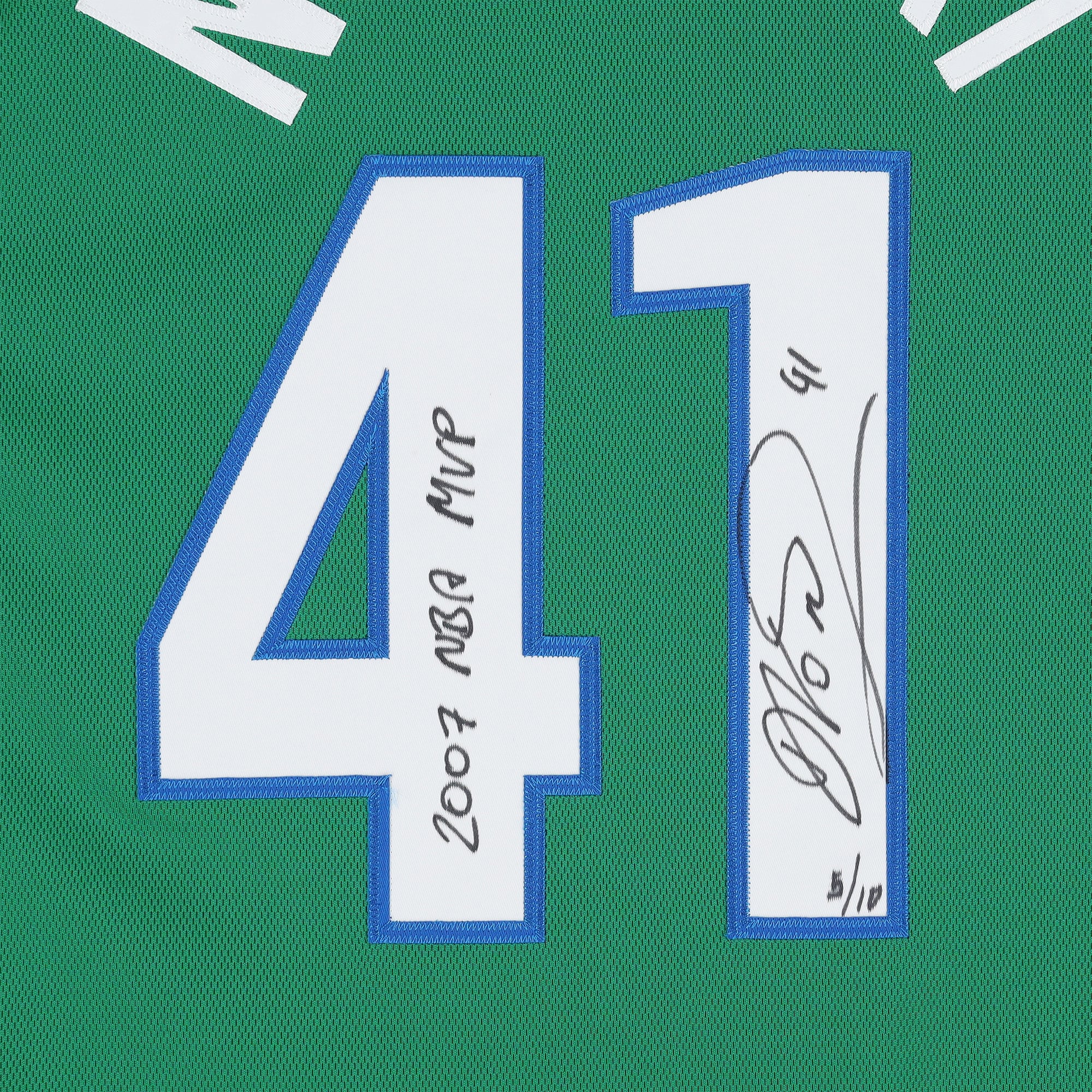 Dirk Nowitzki Dallas Mavericks Autographed Green Mitchell & Ness 2004 Authentic Jersey with "2007 MVP" Inscription - Limited Edition of 10