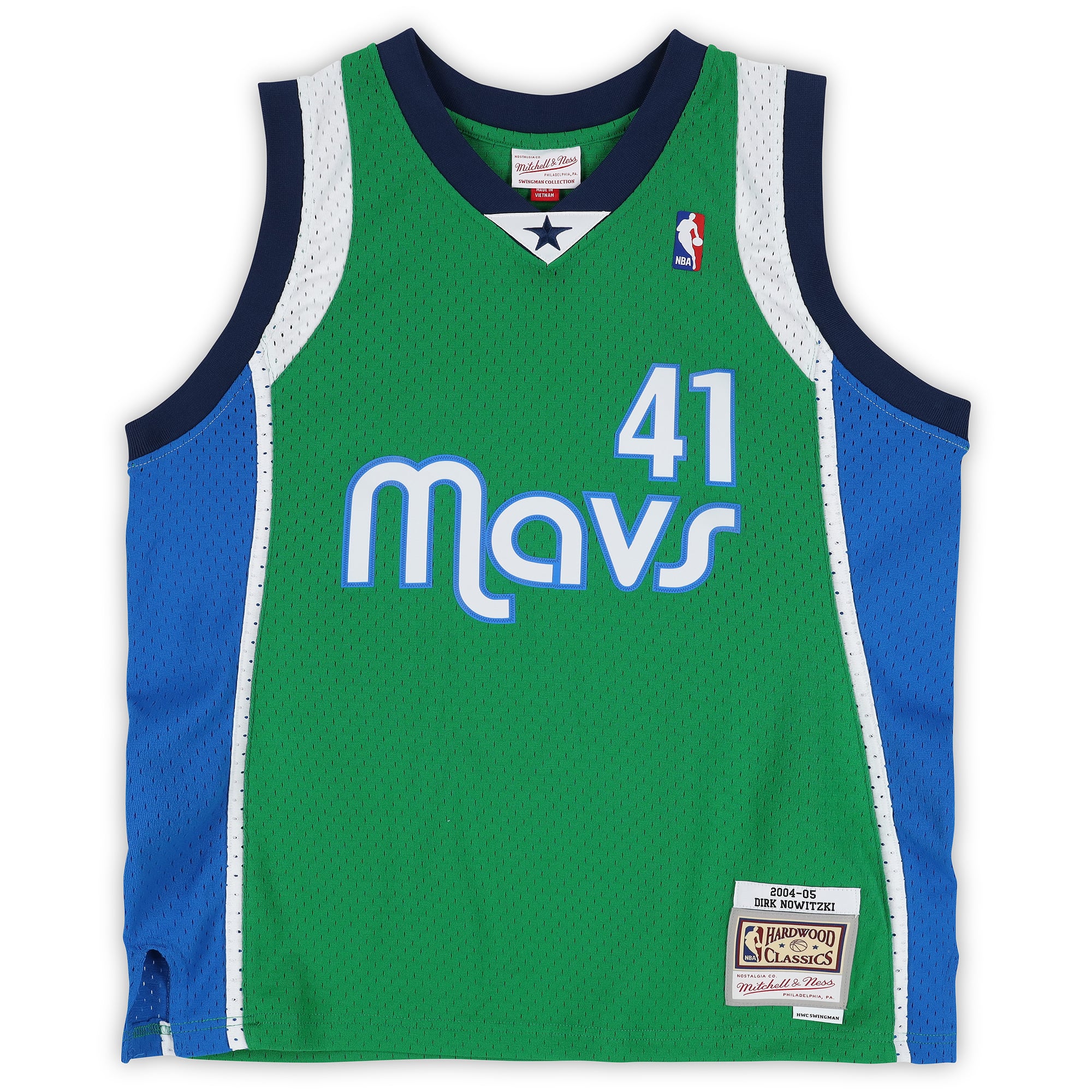 Dirk Nowitzki Dallas Mavericks Autographed Mitchell & Ness Green 2004 Swingman Jersey
