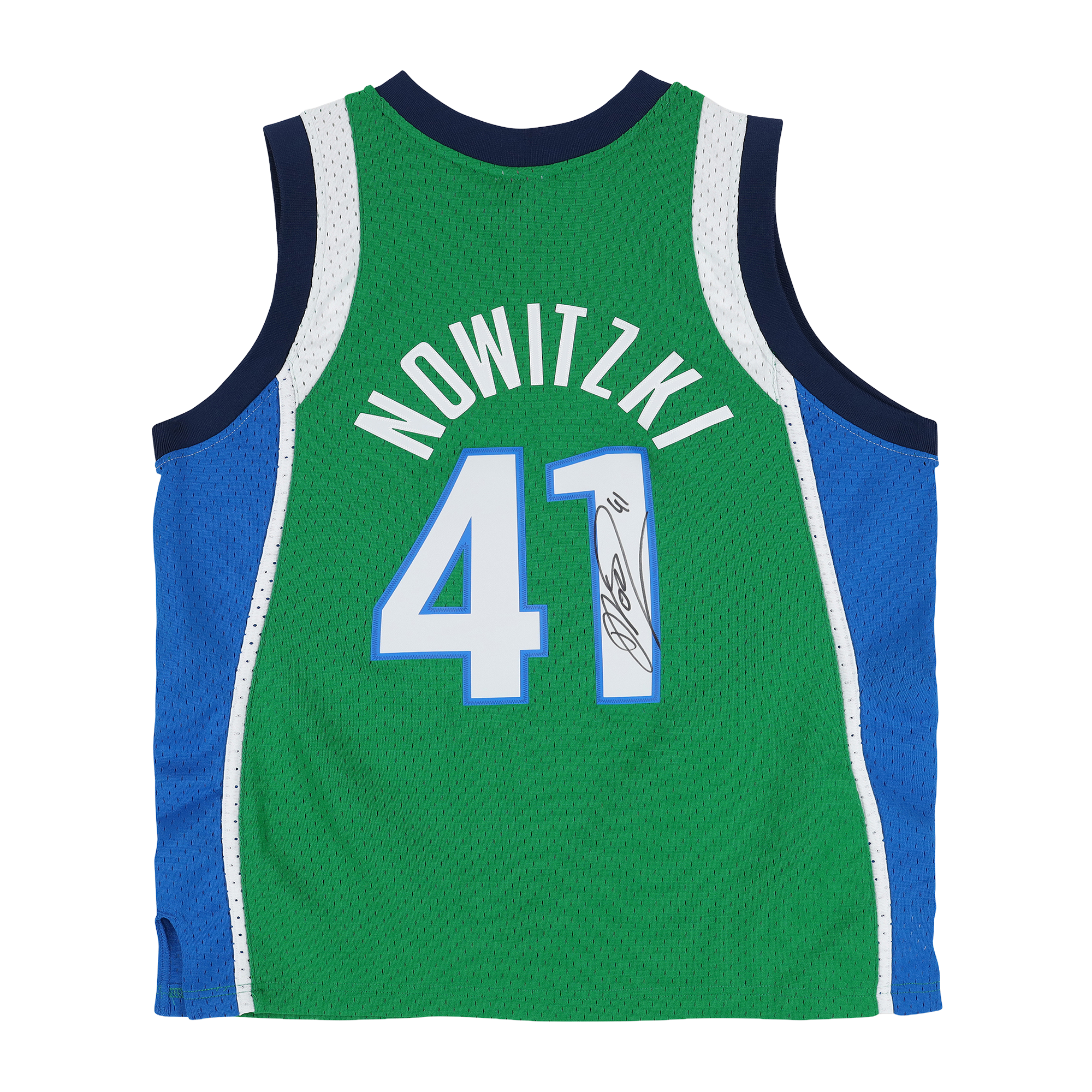 Dirk Nowitzki Dallas Mavericks Autographed Mitchell & Ness Green 2004 Swingman Jersey