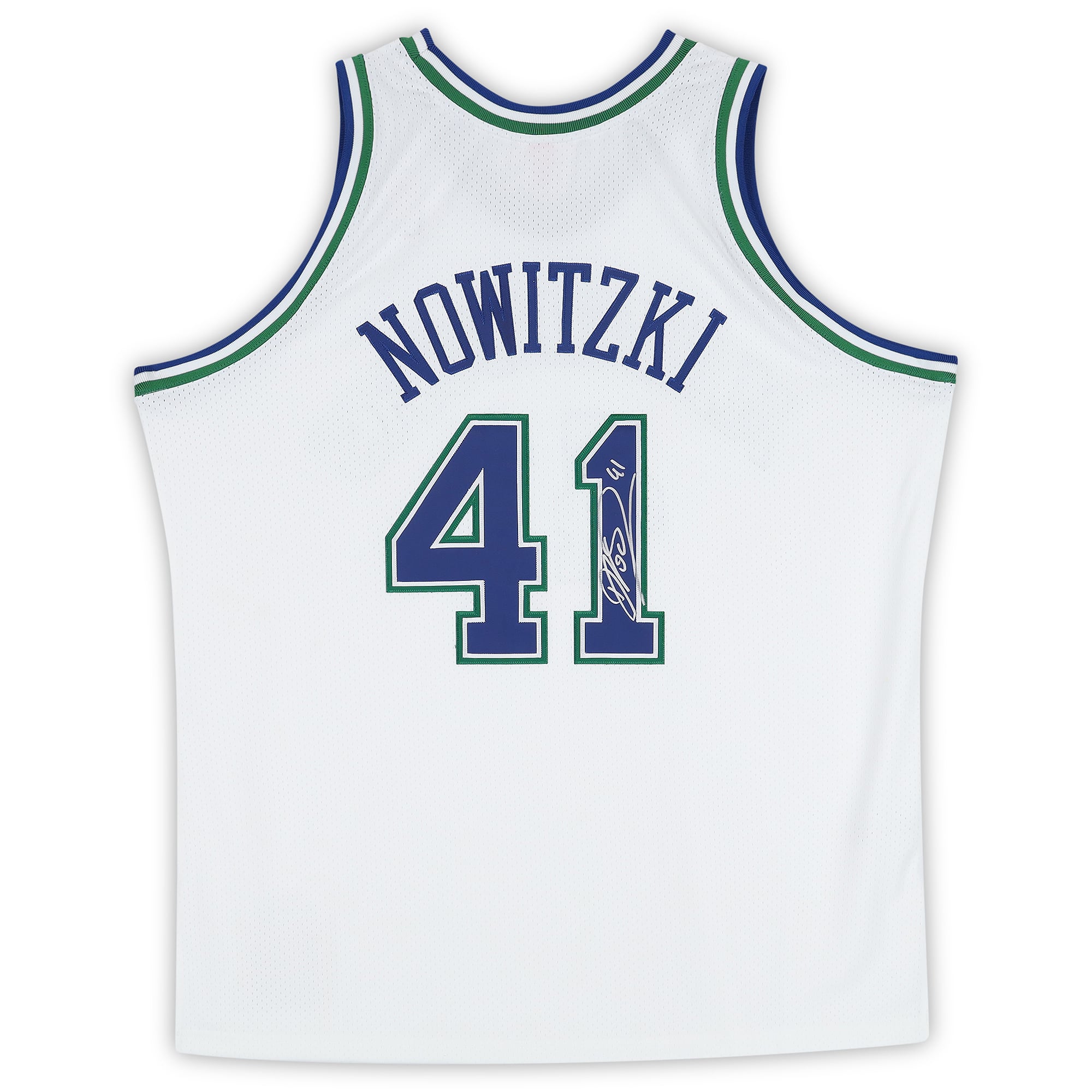 Dirk Nowitzki Dallas Mavericks Autographed Mitchell & Ness White 1998 Authentic Jersey