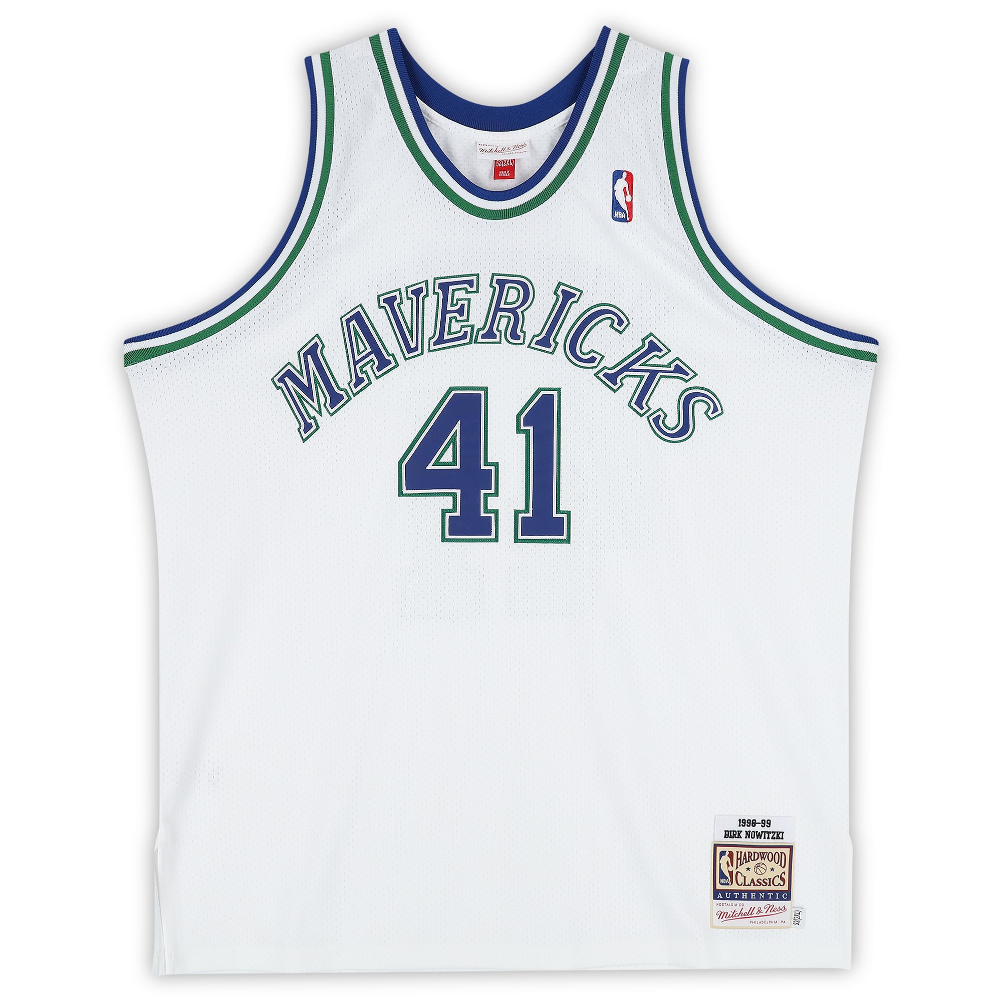 Dirk Nowitzki Dallas Mavericks Autographed Mitchell & Ness White 1998 Authentic Jersey