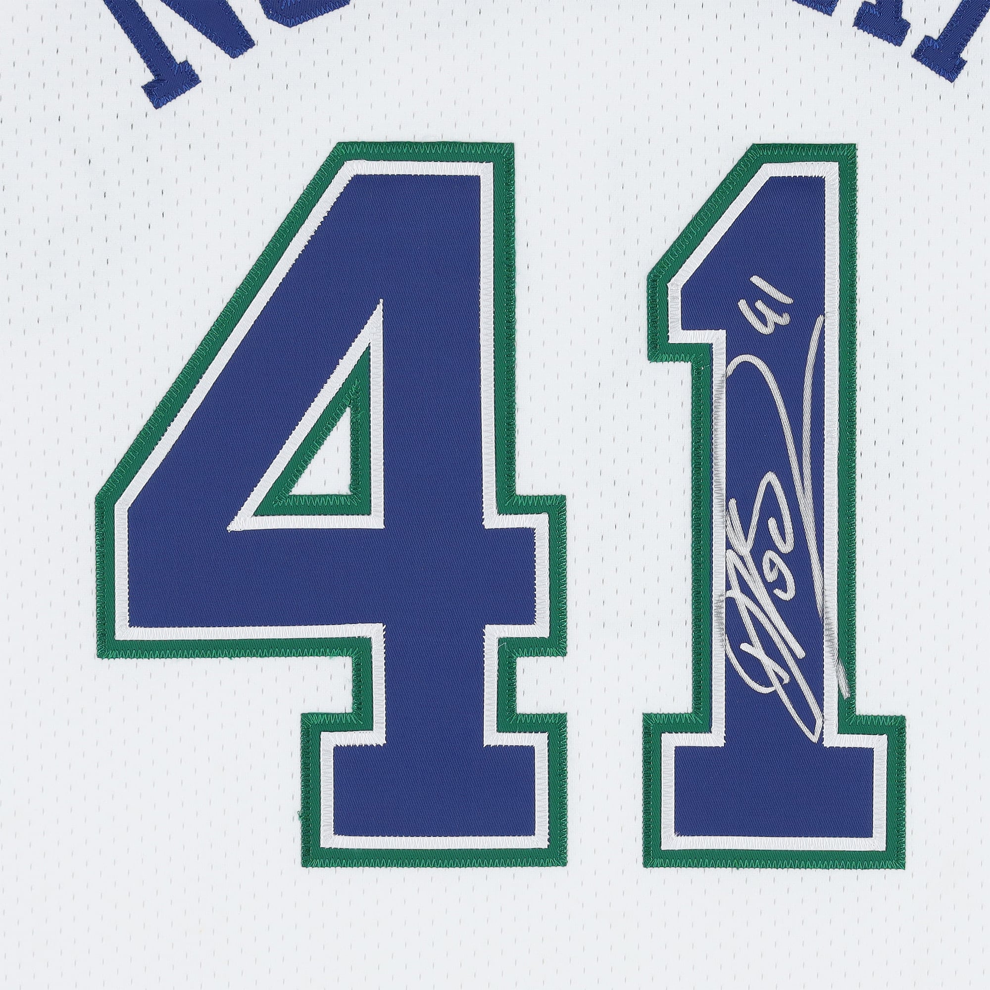 Dirk Nowitzki Dallas Mavericks Autographed Mitchell & Ness White 1998 Authentic Jersey