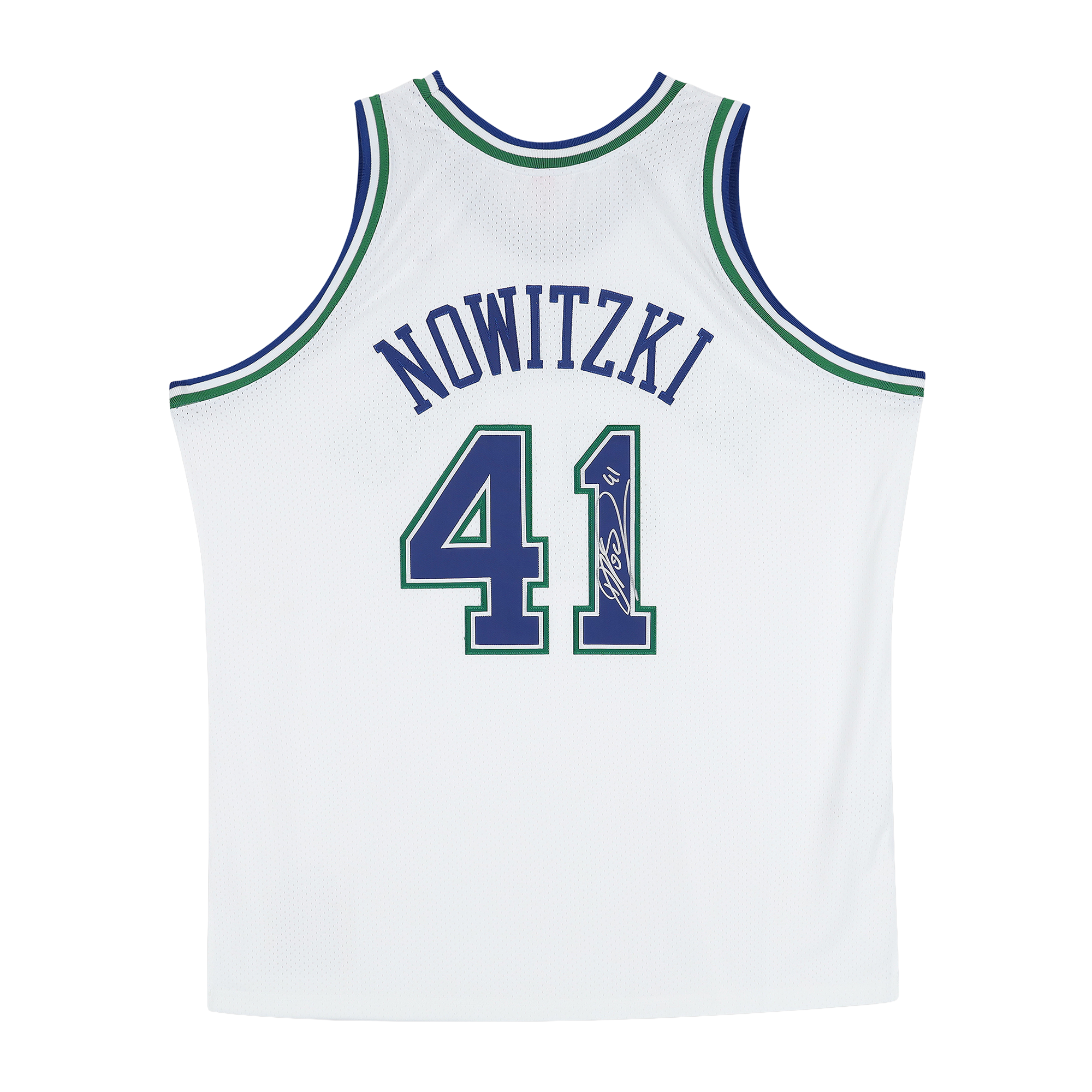 Dirk Nowitzki Dallas Mavericks Autographed Mitchell & Ness White 1998 Authentic Jersey