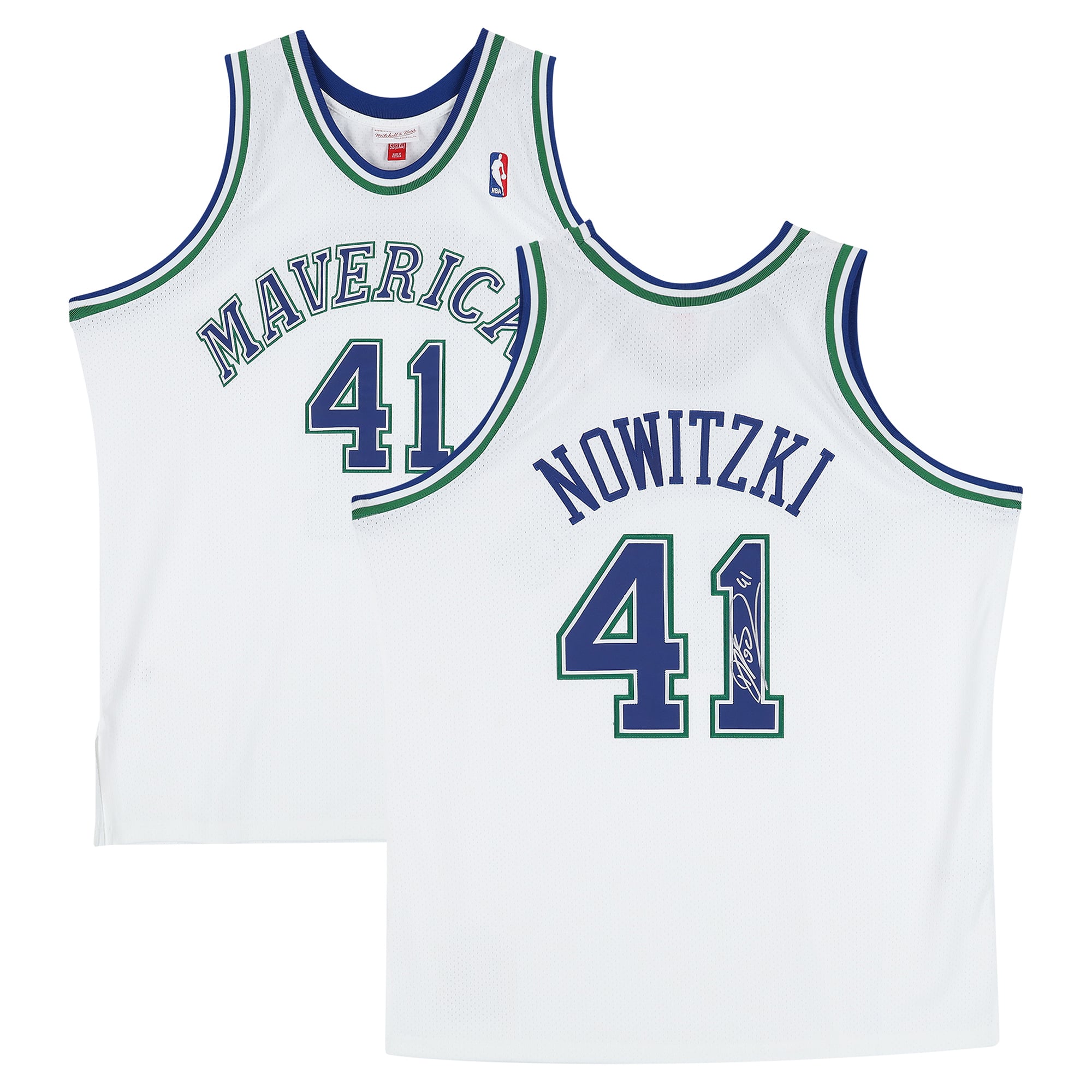 Dirk Nowitzki Dallas Mavericks Autographed Mitchell & Ness White 1998 Authentic Jersey