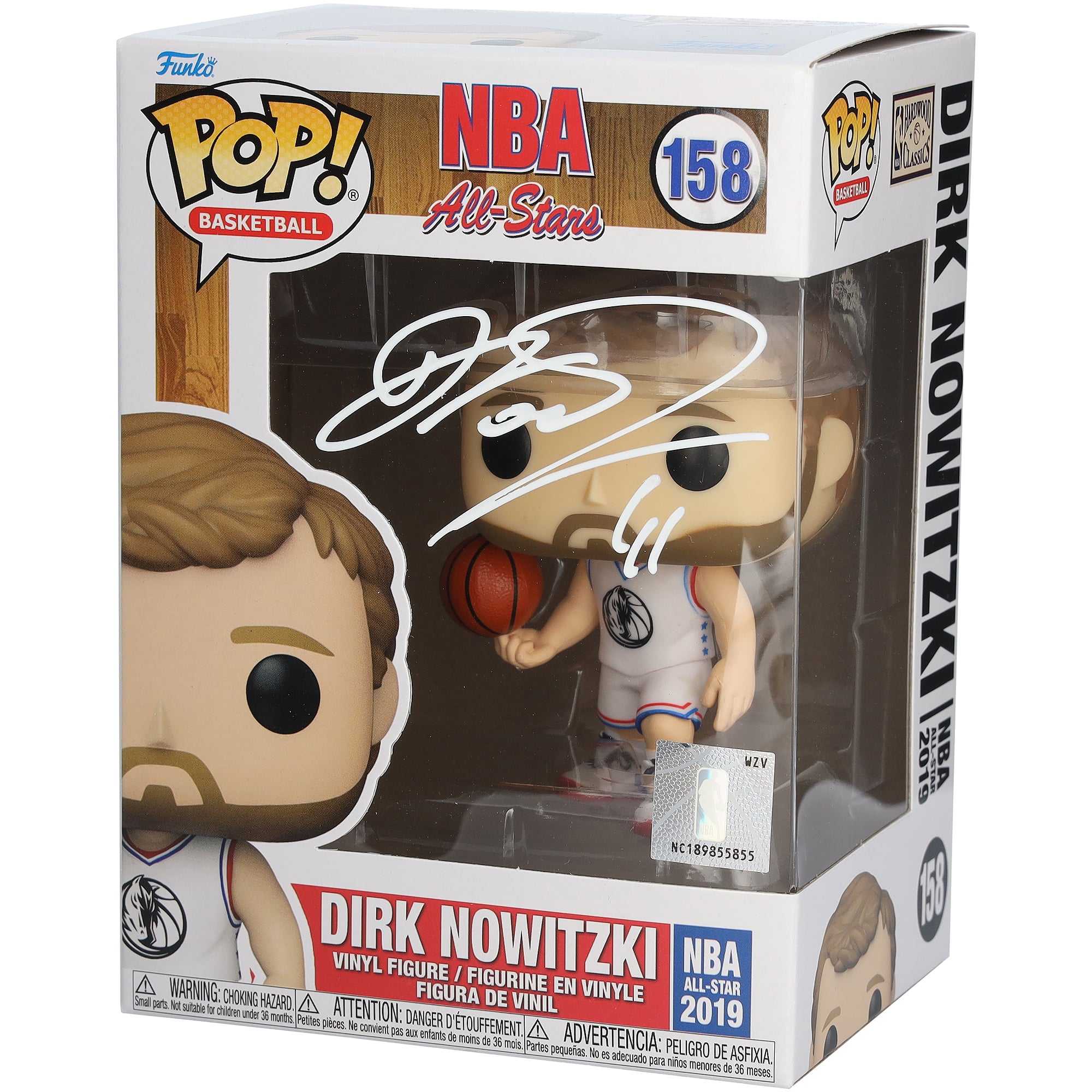 Dirk Nowitzki Dallas Mavericks Autographed NBA All-Stars Funko Pop! Vinyl Figurine
