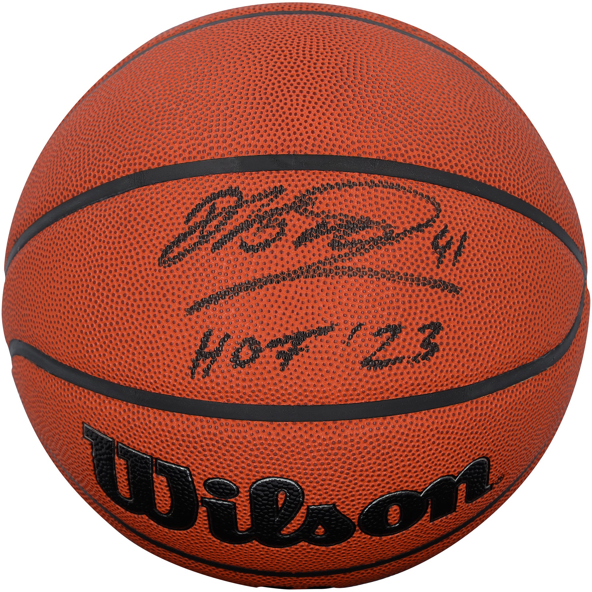 Dirk Nowitzki Dallas Mavericks Autographed Wilson Authentic Series Indoor/Outdoor Basketball with "HOF 23" Inscription in Black Ink