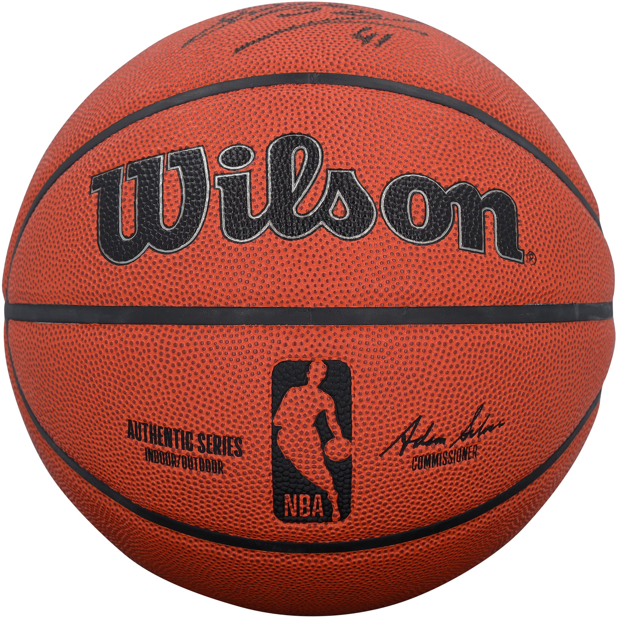 Ballon de basket-ball Wilson Authentic Series autographié par Jason Kidd et Dirk Nowitzki des Dallas Mavericks, utilisable en intérieur et en extérieur