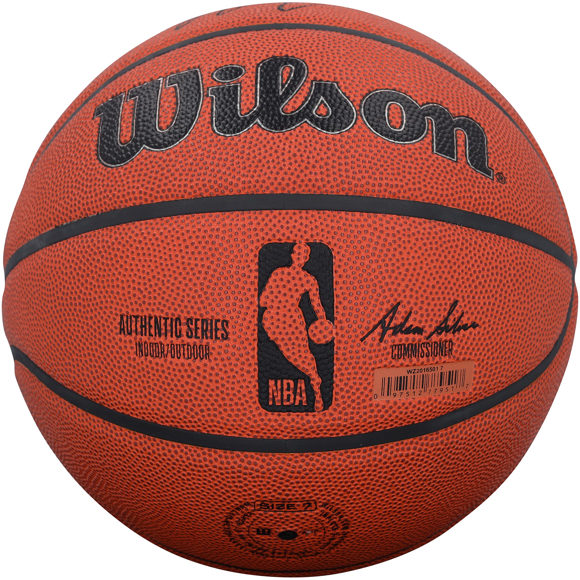 Ballon de basket-ball Wilson Authentic Series autographié par Jason Kidd et Dirk Nowitzki des Dallas Mavericks, utilisable en intérieur et en extérieur