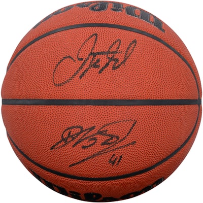 Jason Kidd & Dirk Nowitzki Dallas Mavericks Autographed Fanatics Authentic Wilson Authentic Series Indoor/Outdoor Basketball