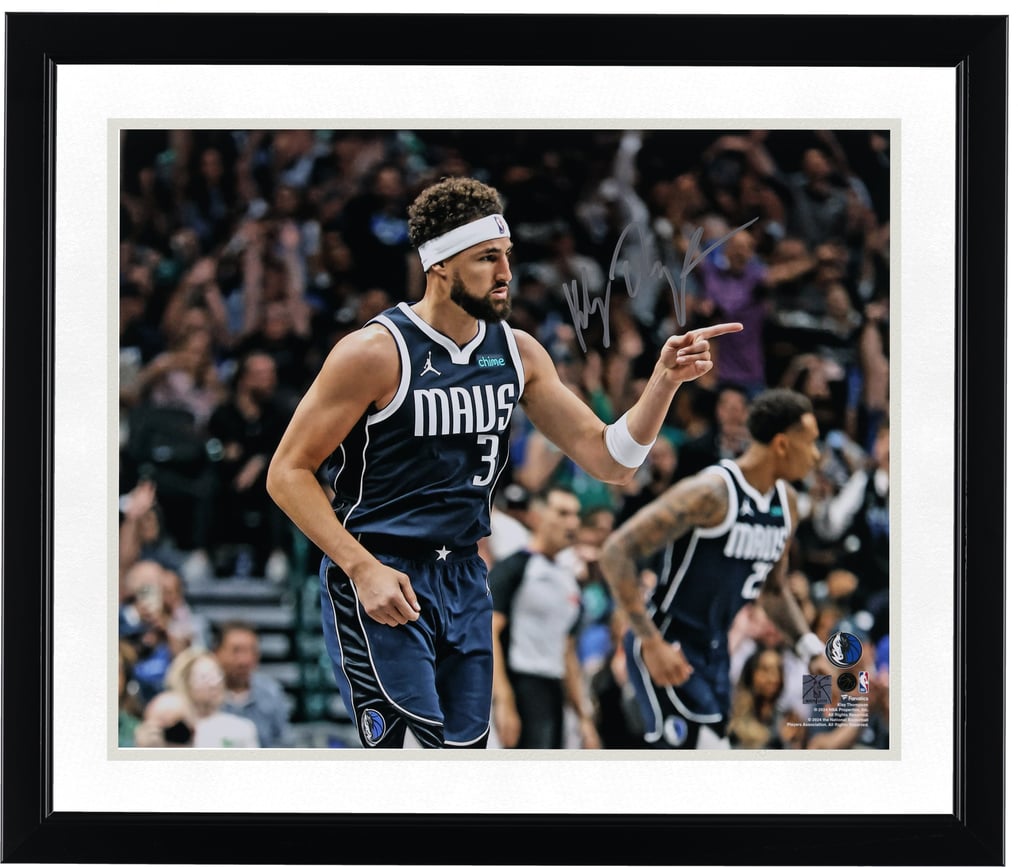 クレイ・トンプソン ダラス・マーベリックス 直筆サイン入り 16インチ NBA  クレイ・トンプソン 証明書付き直筆サイン入りフォト ウォリアーズ