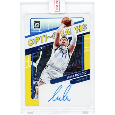 Luka Dončić Dallas Mavericks Autographed 2021-22 Panini Donruss Optic Gold Prizm Opti-Graphs #OG-LDC #1/10 Card