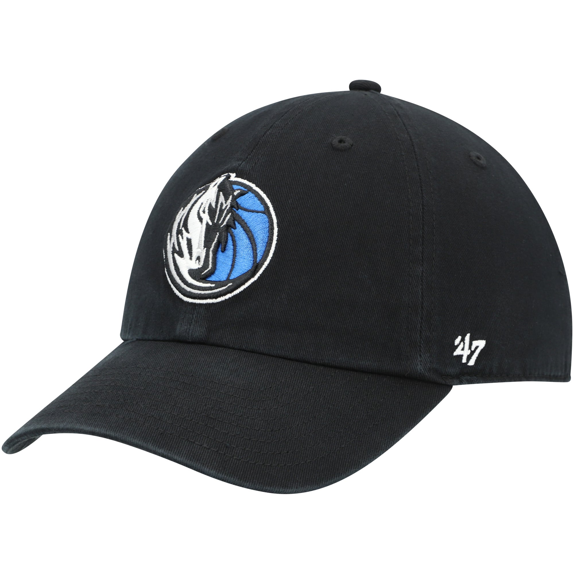 Men's Dallas Mavericks '47 Black Core Logo Clean Up Adjustable Hat