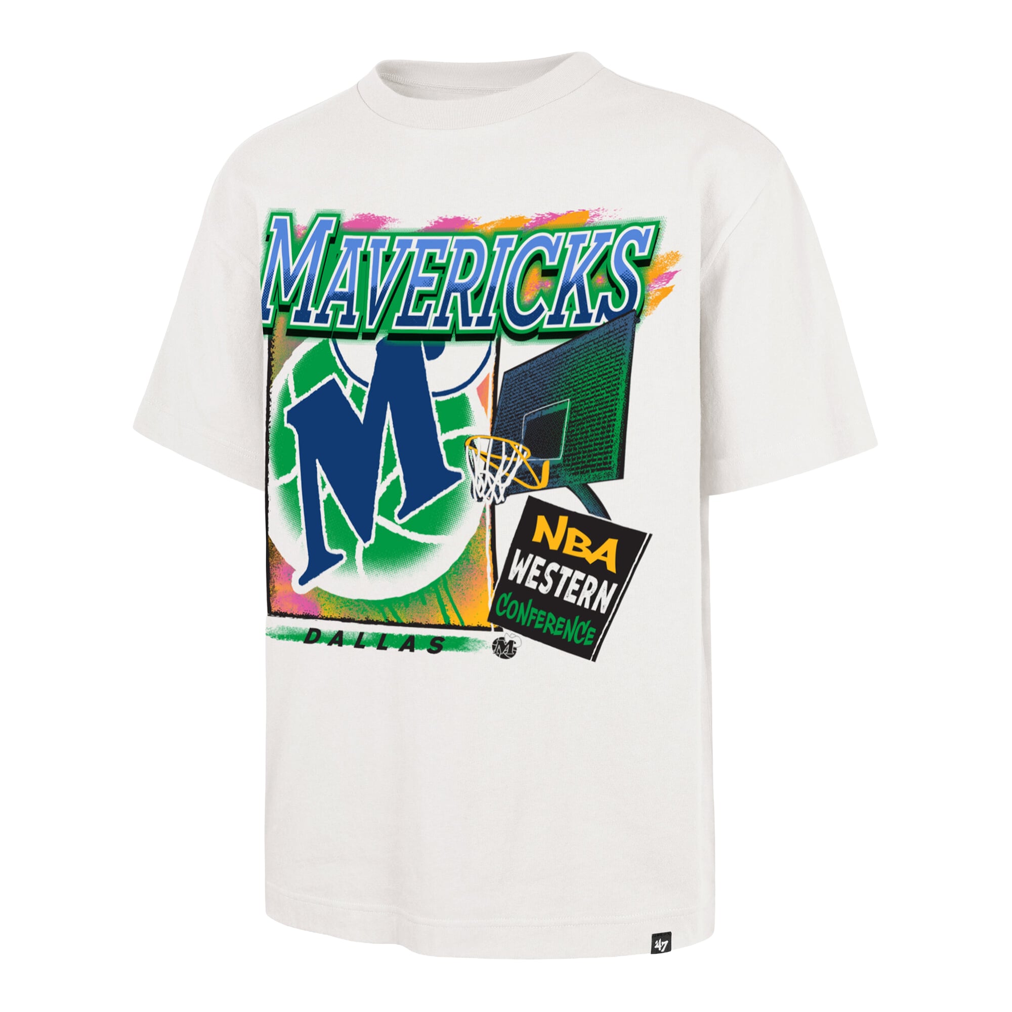 T-shirt homme '47 Cream Dallas Mavericks City Paint Reed Foundation