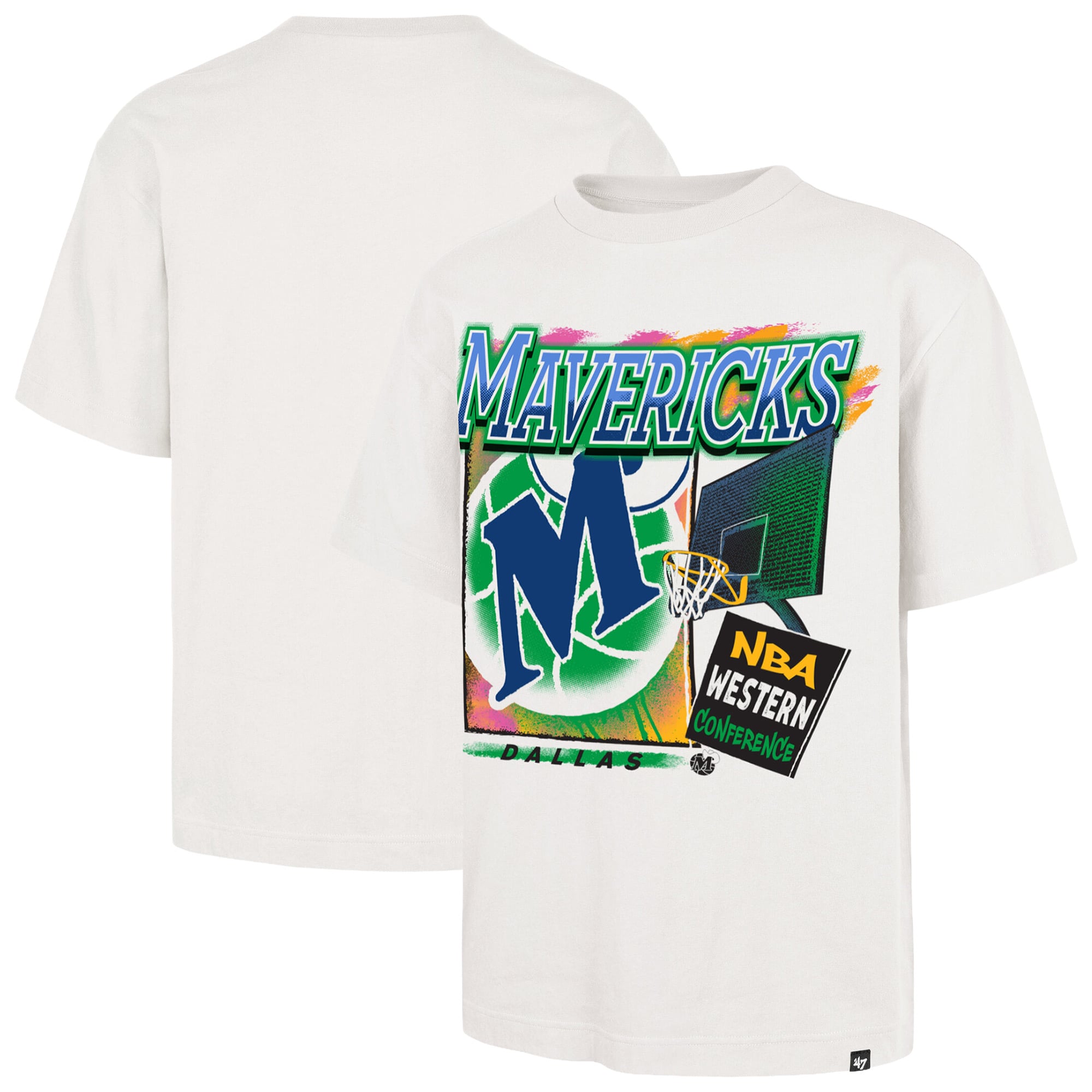 T-shirt homme '47 Cream Dallas Mavericks City Paint Reed Foundation