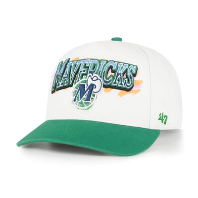  Dallas Mavericks '47 City Paint Hitch Adjustable Hat - Cream/Green