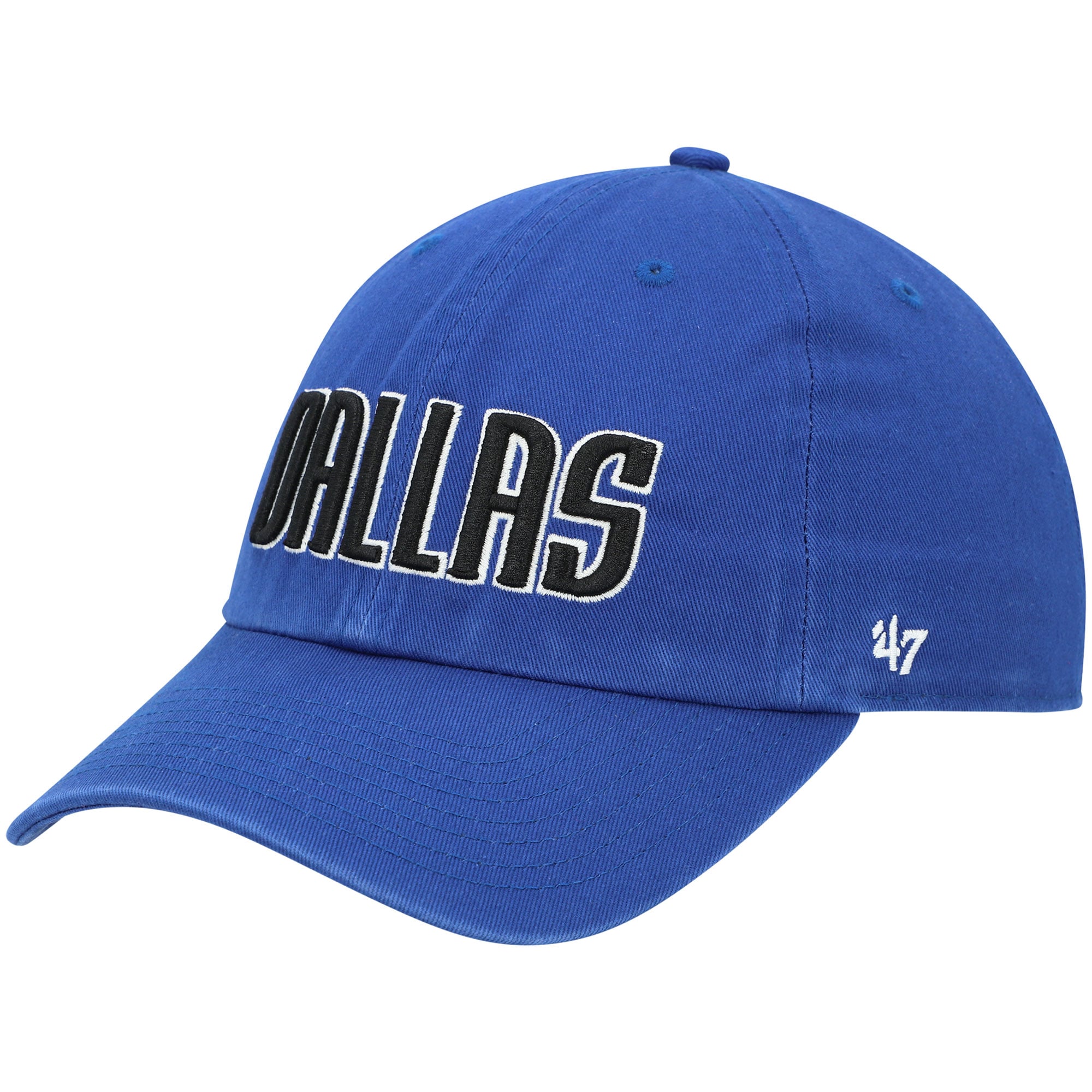 Men's Dallas Mavericks '47 Royal Clean Up Wordmark Adjustable Hat