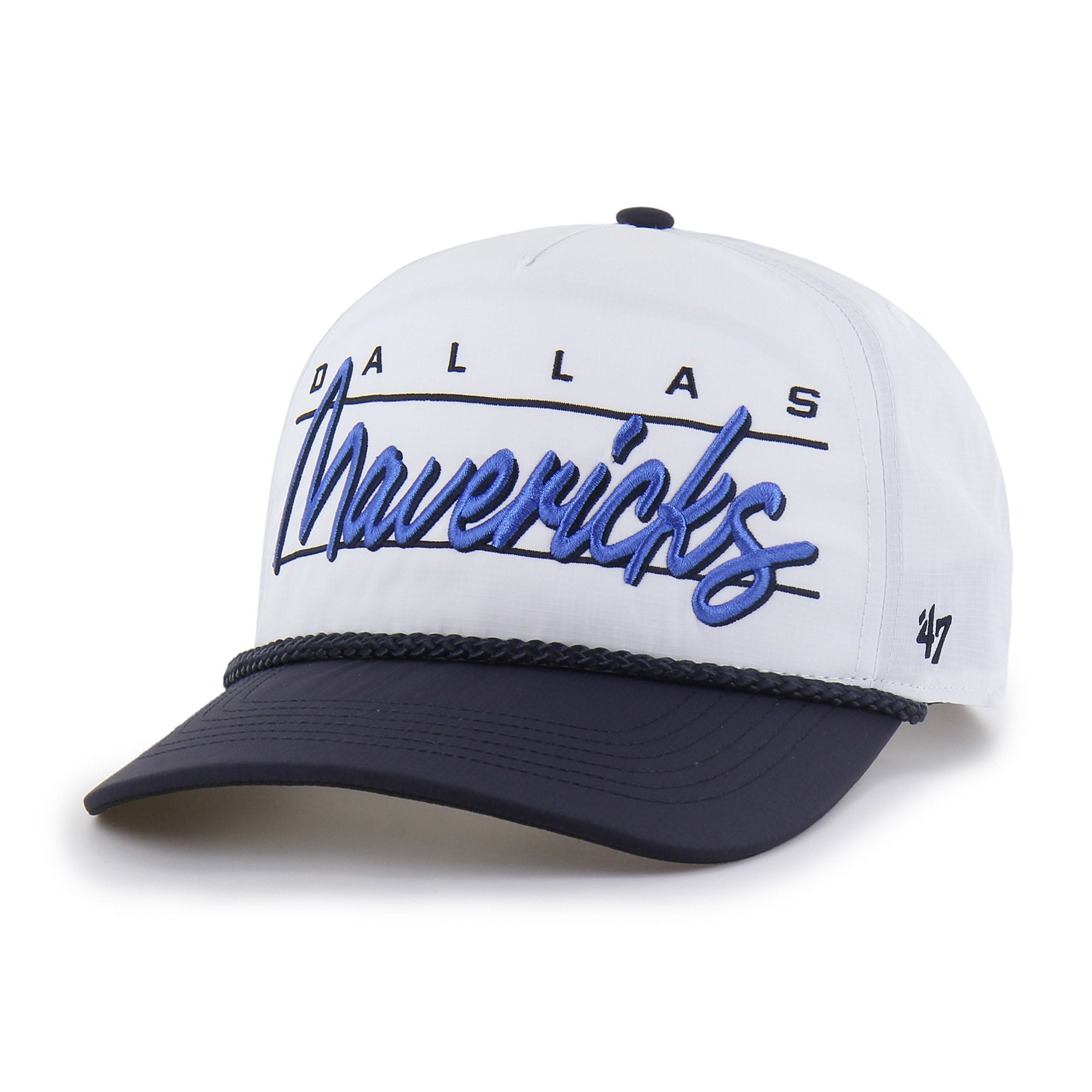 Men's '47 White Dallas Mavericks brrr° Condor Two-Tone Hitch Rope Adjustable Hat