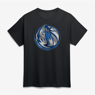 Dallas Mavericks Big & Tall Metallic Mascot T-Shirt - Black