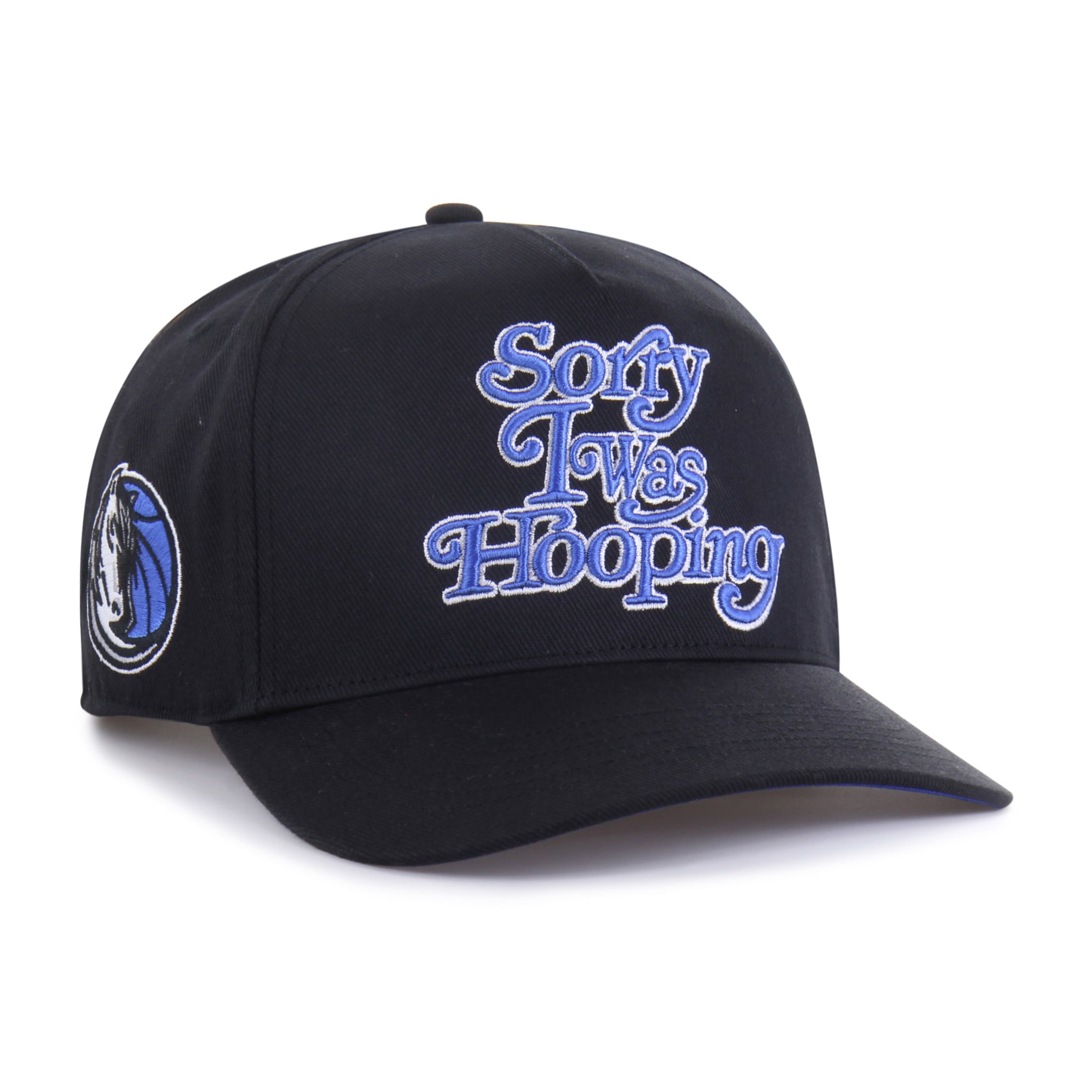 Men's Dallas Mavericks Brand Seen by '47 Black Sorry I Was Hooping Hitch Adjustable Hat
