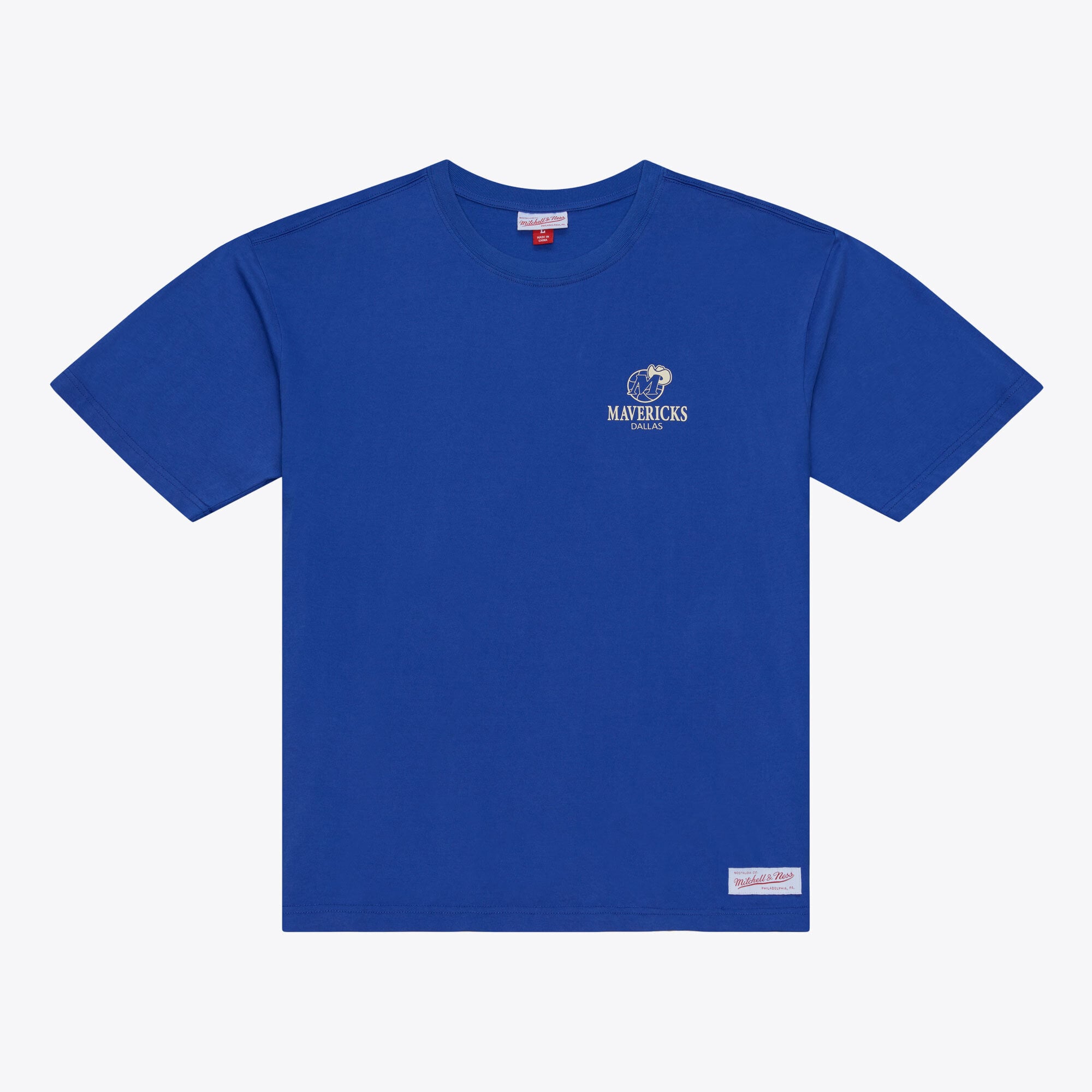 T-shirt Mitchell & Ness bleu Dallas Mavericks Core Essentials pour homme