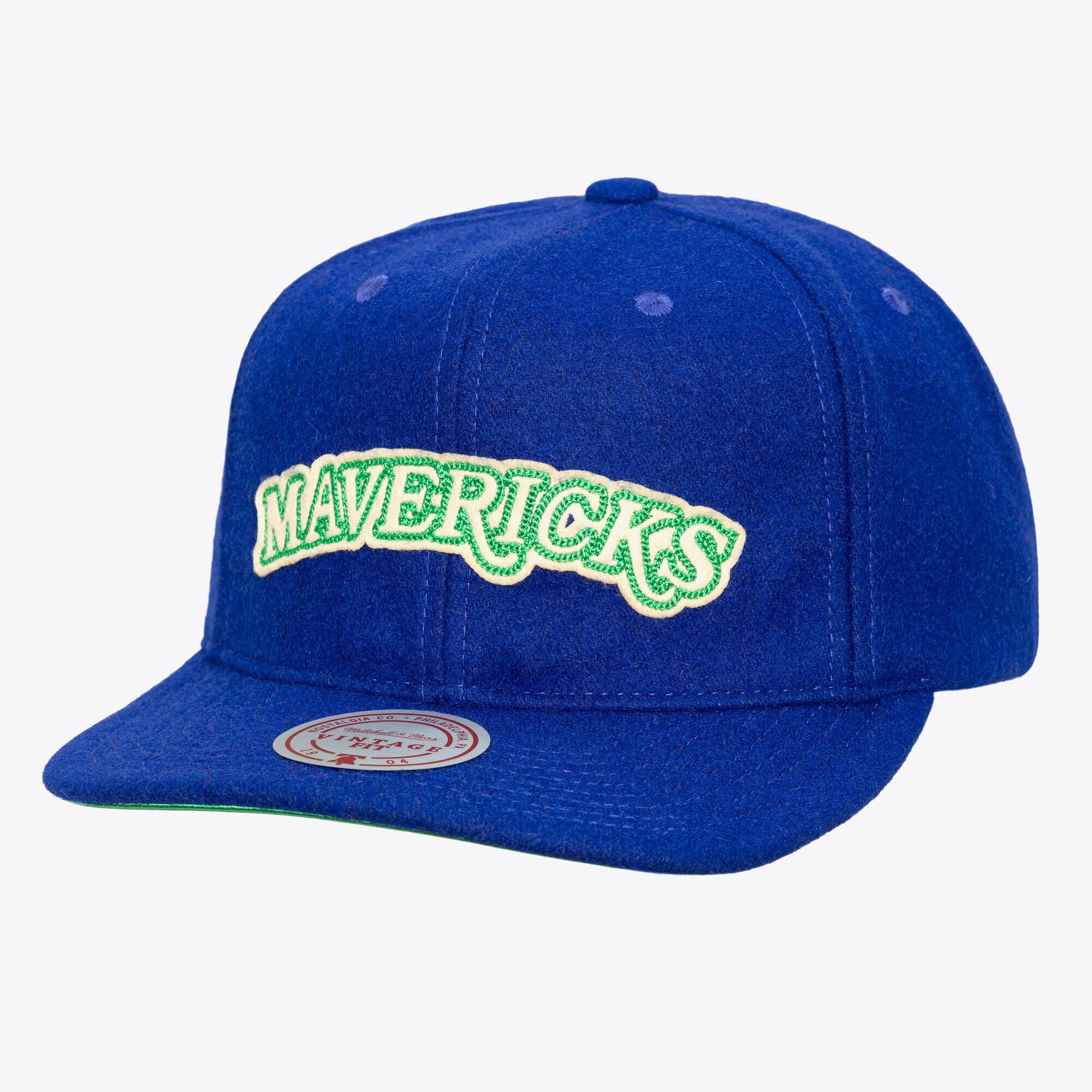 Men's Mitchell & Ness Blue Dallas Mavericks Hardwood Classics Retro Roots Vintage Adjustable Hat