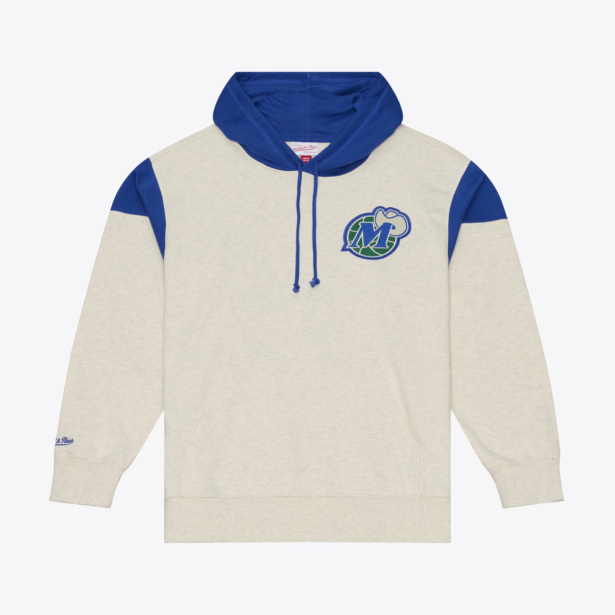 Men's Mitchell & Ness Cream Dallas Mavericks French Terry Hoodie