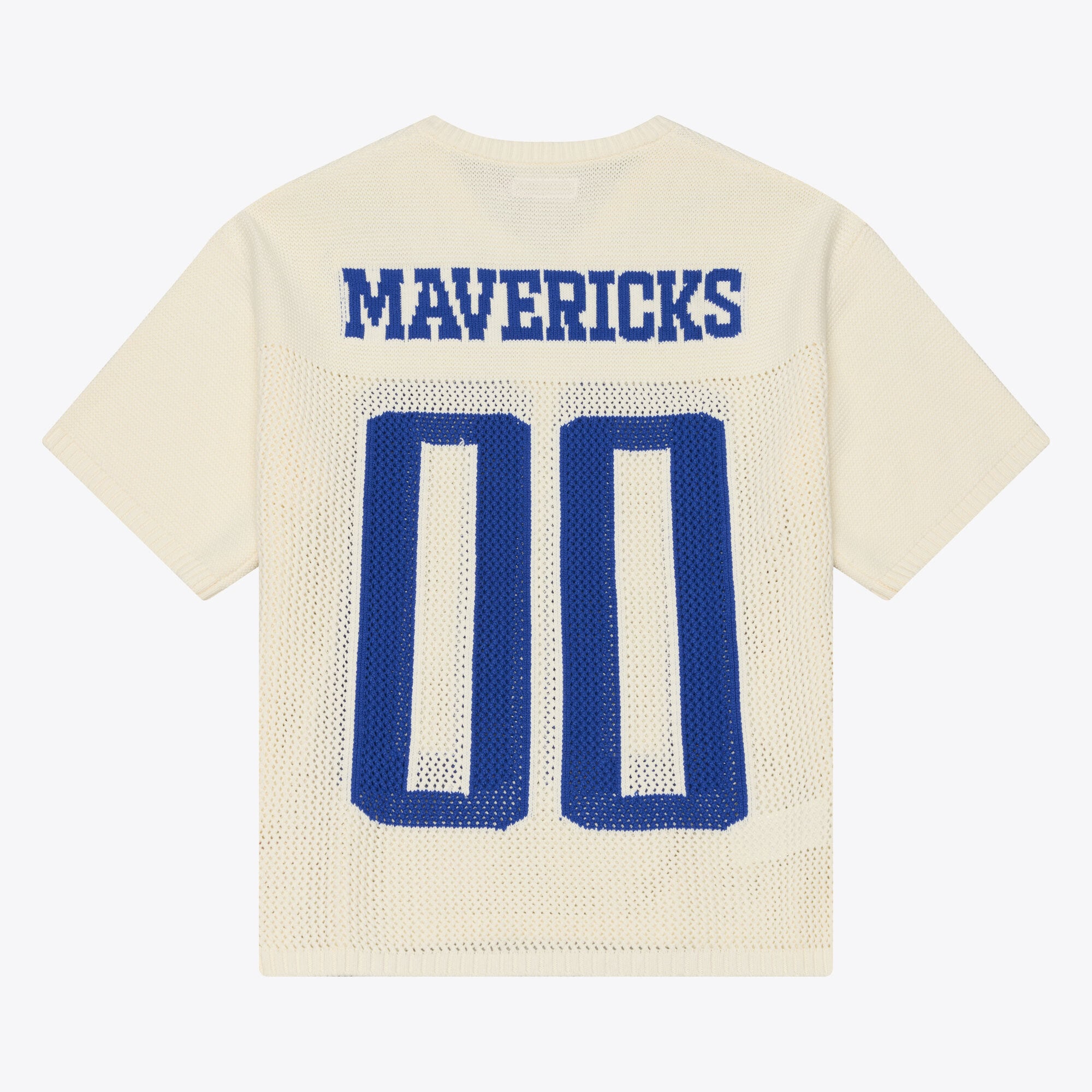 Men's Mitchell & Ness  Cream Dallas Mavericks Hardwood Classics Retro Roots Short Sleeve Sweater Jersey
