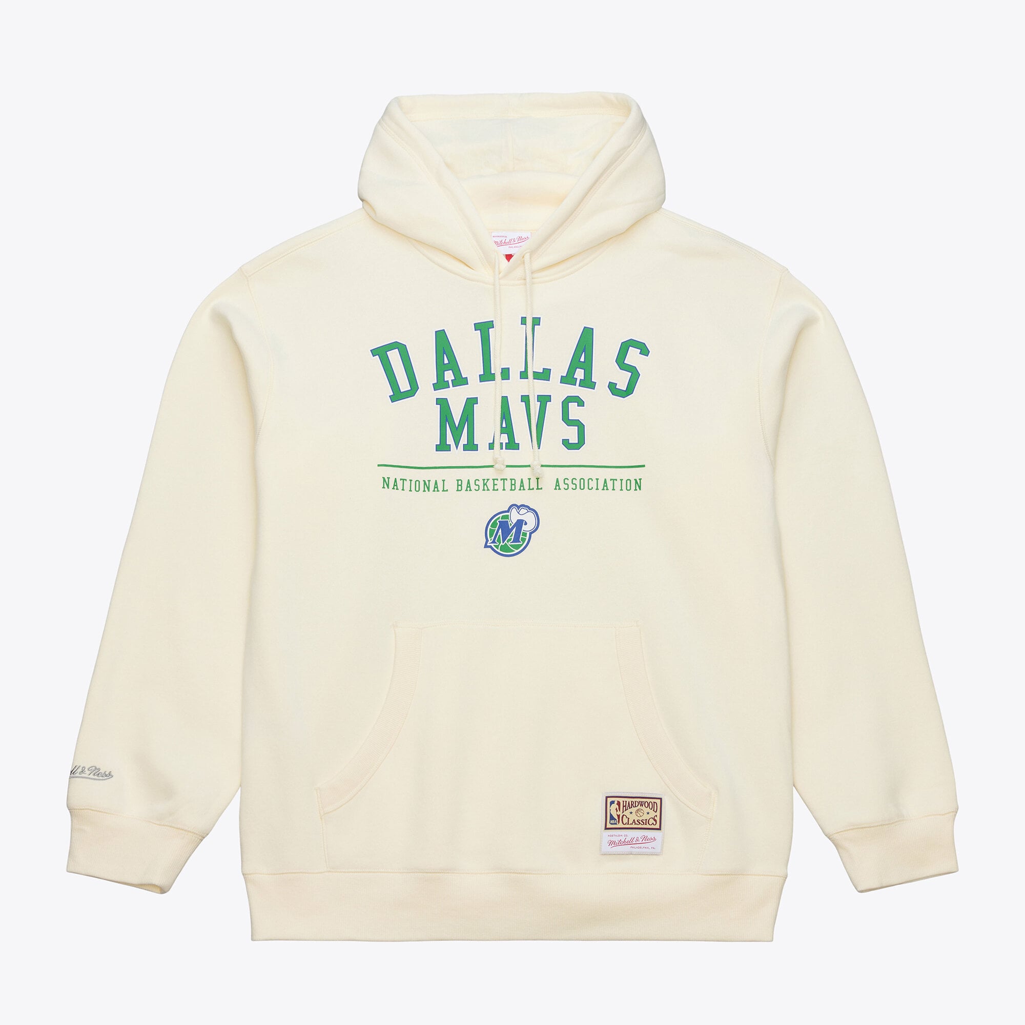 Men's Mitchell & Ness Cream Dallas Mavericks Walk-Off Fleece Hoodie