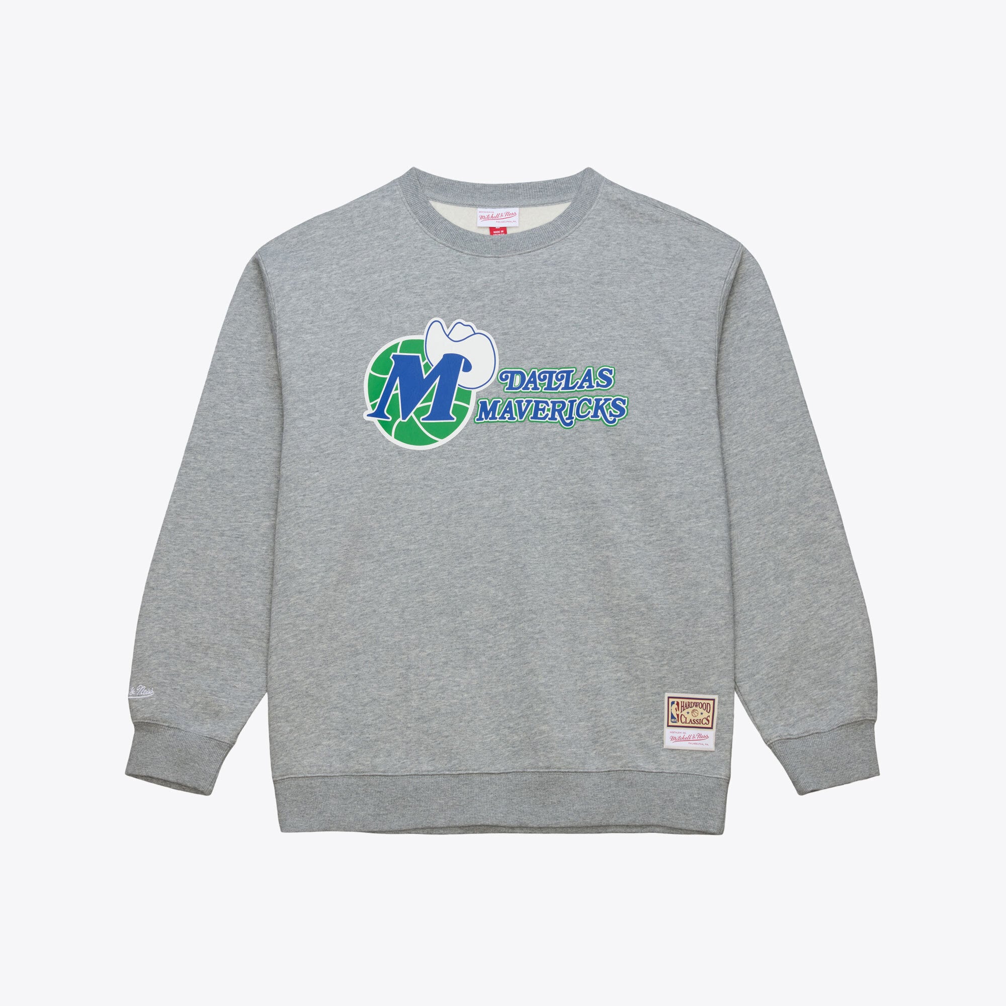 Men's Mitchell & Ness Heather Gray Dallas Mavericks Walk-Off Fleece Sweatshirt