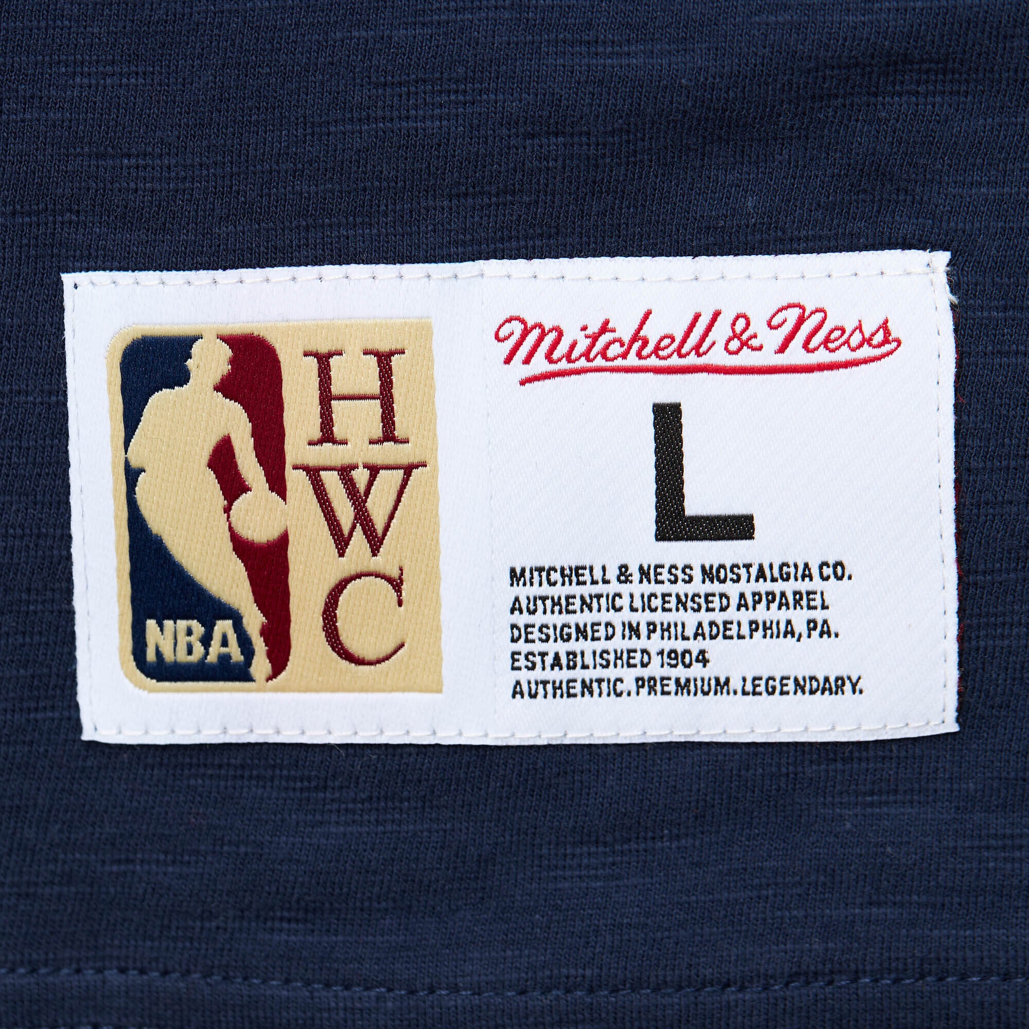 T-shirt Mitchell & Ness bleu marine Dallas Mavericks Hardwood Classics Legendary Slub pour homme