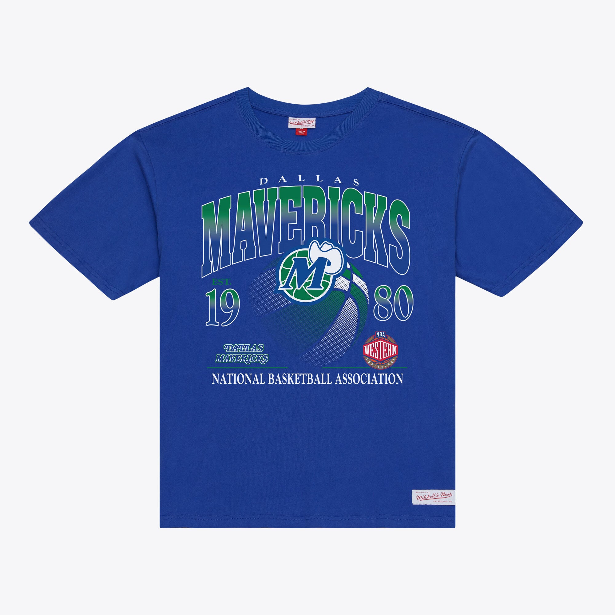 T-shirt graphique Mitchell & Ness Royal Dallas Mavericks pour homme