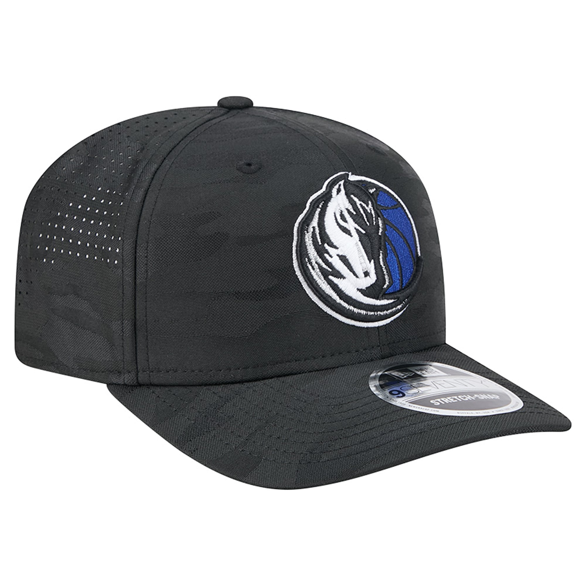 Men's New Era Black Dallas Mavericks Camo 9SEVENTY Perforated Adjustable Hat