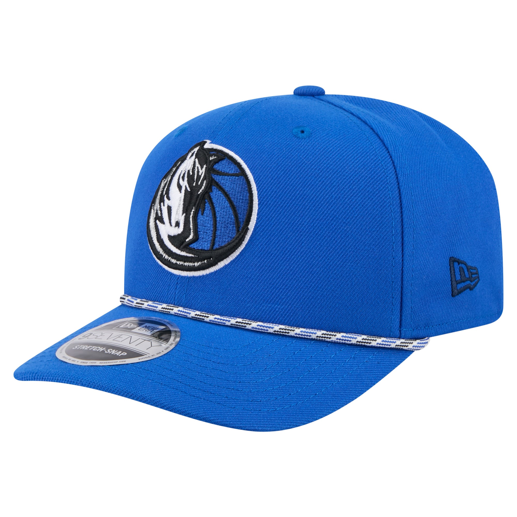 Men's Dallas Mavericks New Era Blue Rope 9SEVENTY Adjustable Hat