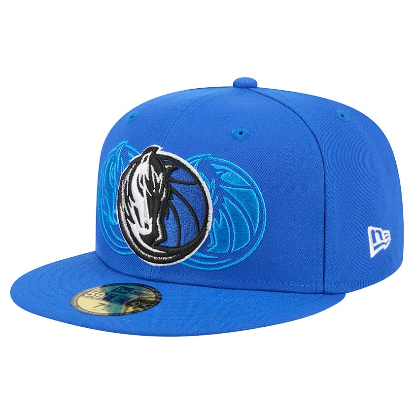 Men's Dallas Mavericks New Era Blue Tri-Hit 59Fifty Fitted Hat