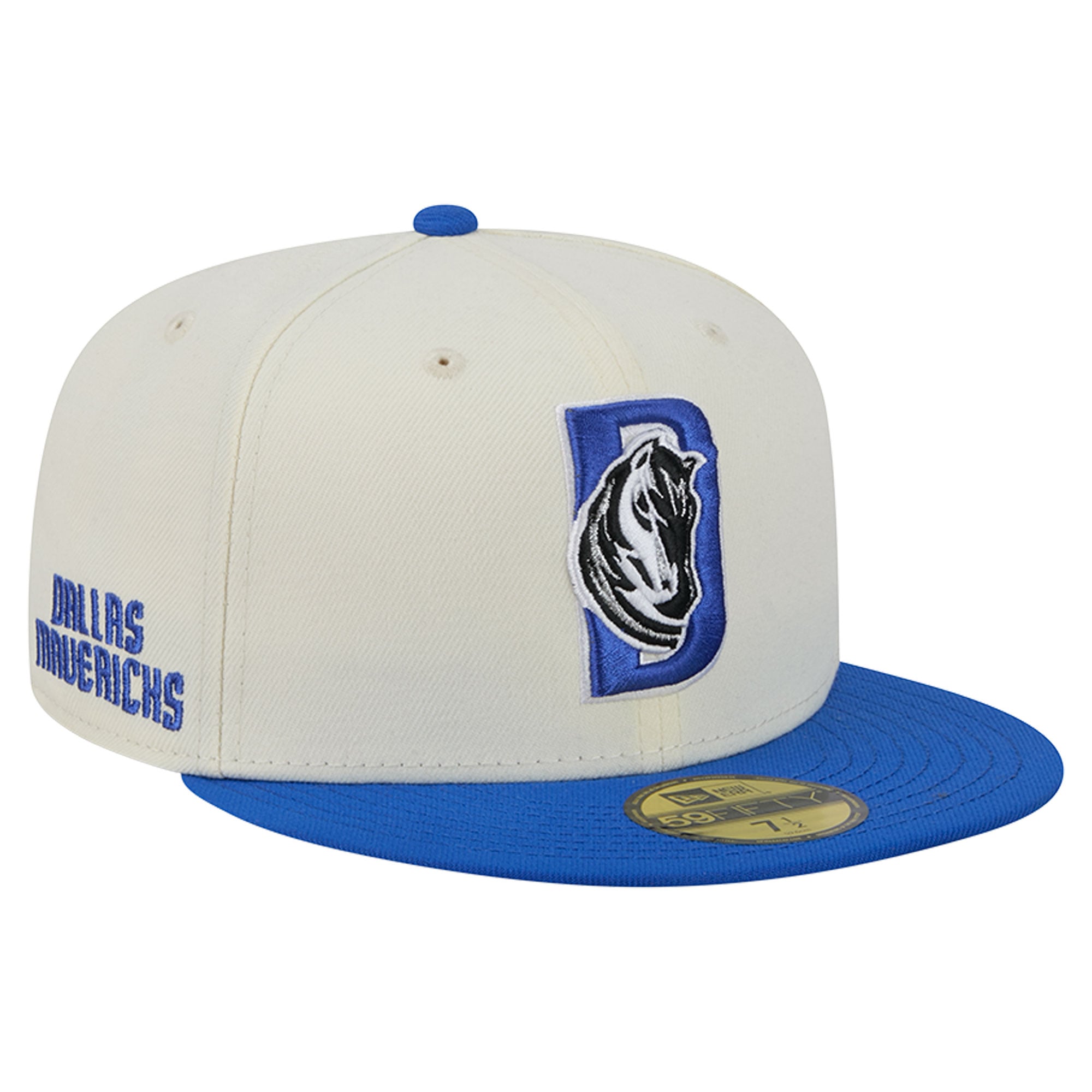 Casquette ajustée New Era Deceptor 59FIFTY crème/bleue pour homme