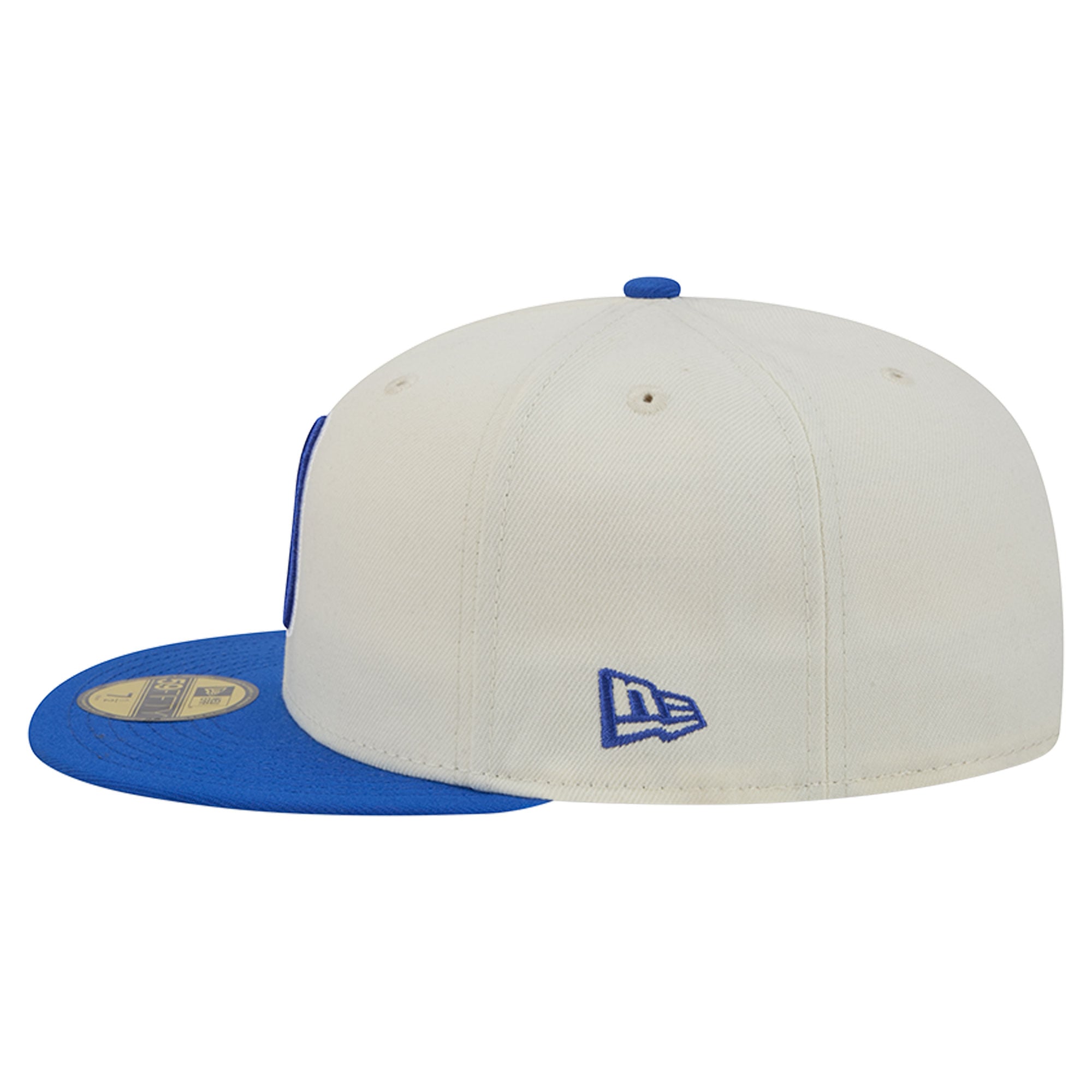 Casquette ajustée New Era Deceptor 59FIFTY crème/bleue pour homme